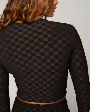 Palomar Crop Top Rashguard - Night Check
