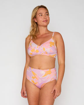 Soleil High Waist Bikini Bottom - Aria