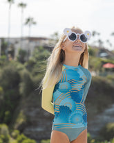 Girls Doheny Rashguard - Seaflower