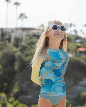 Girls Doheny Rashguard - Seaflower
